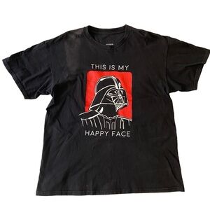 Star Wars black t-shirt this is my happy face XLarge